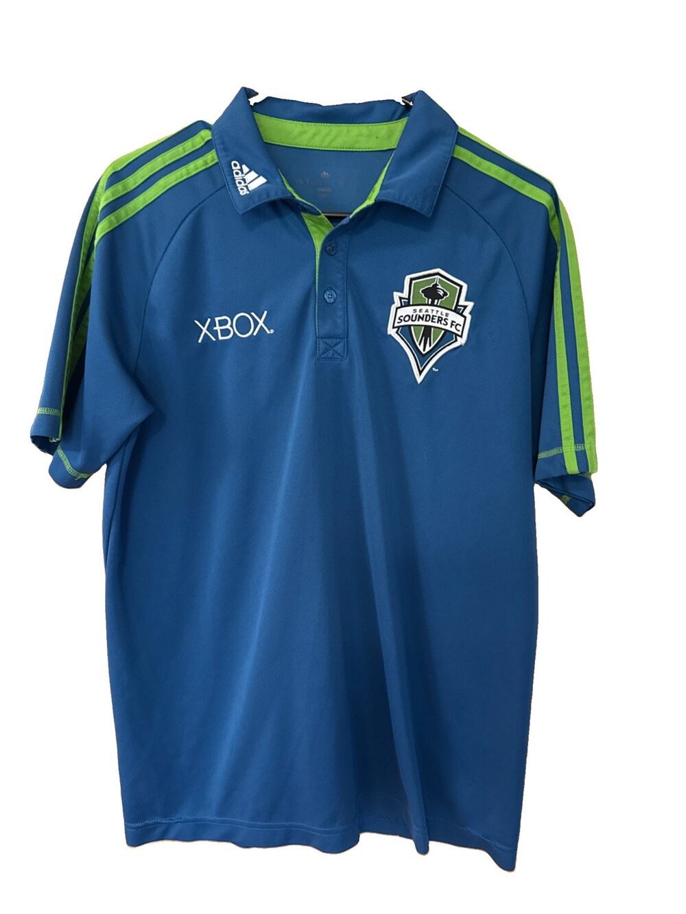 Adidas Men's MLS Seattle Sounders Climalite On-Field Polo Shirt | Blue | Medium